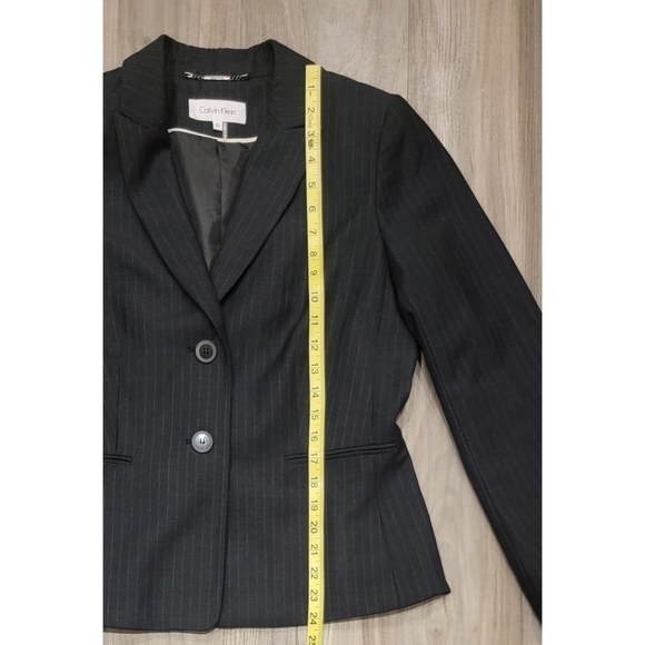 Women's Calvin Klein Pinstriped Blazer - Picture 4 of 9